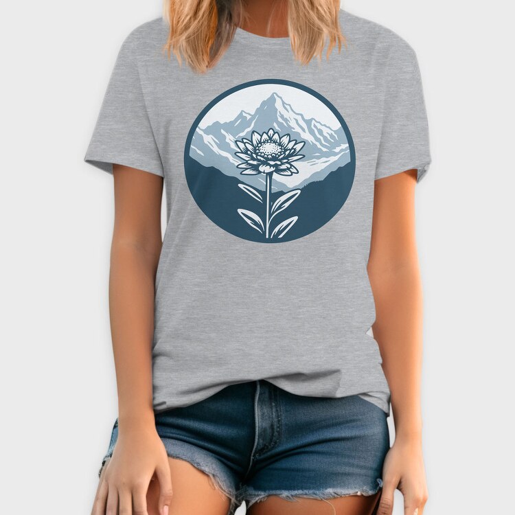 Alpine Flower Circle, Tricou Barbati (Unisex)