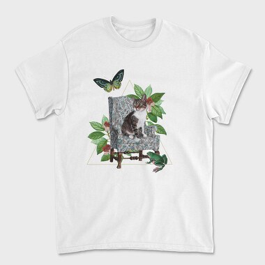 Cat Butterfly, Tricou Barbati (Unisex)