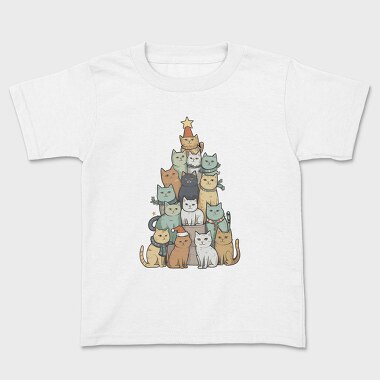 Cat Christmas Tree, Tricou Copii