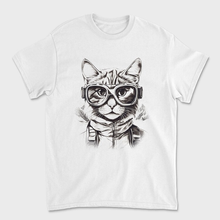 Cat Galsses Draw, Tricou Barbati (Unisex)