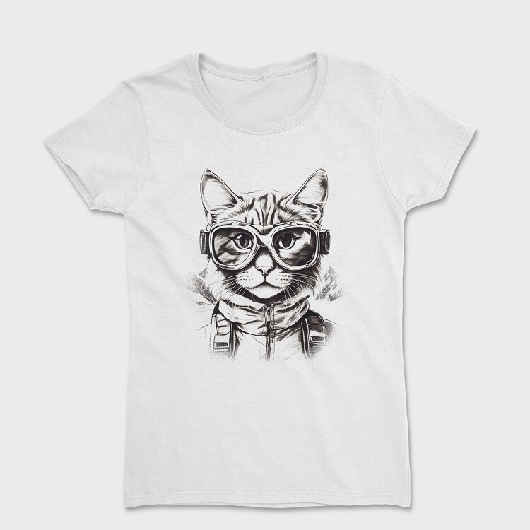 Cat Galsses Draw, Tricou Femei