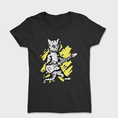 Tricou Femei, Cat Guitar