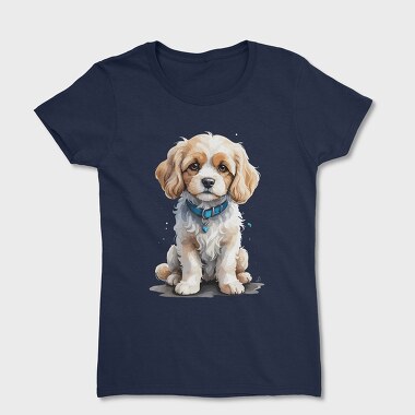 Cavachon Dog Watercolor, Tricou Femei