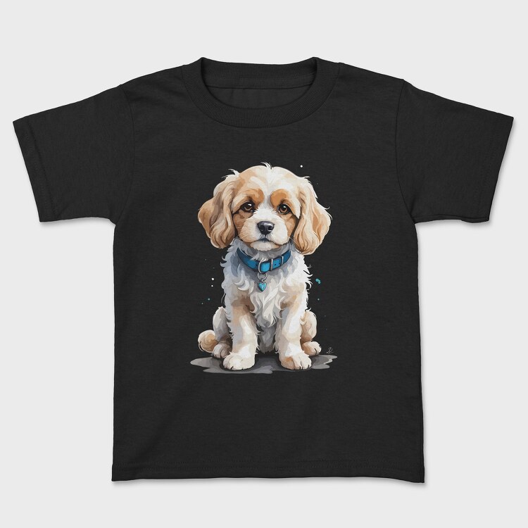 Tricou Copii, Cavachon Dog Watercolor