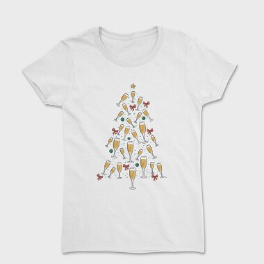 Champagne Christmas Tree, Tricou Femei