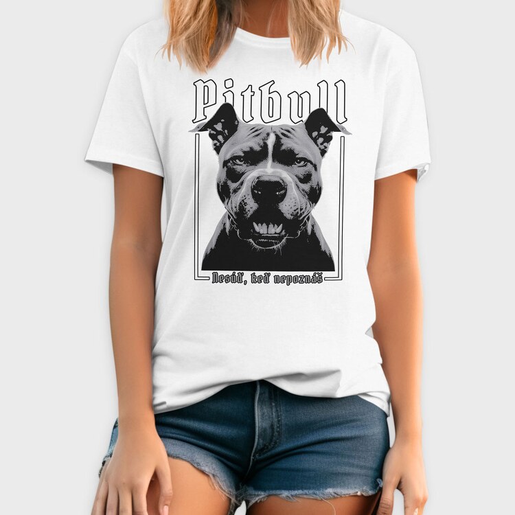 Pitbull Portrait, Tricou Barbati (Unisex)