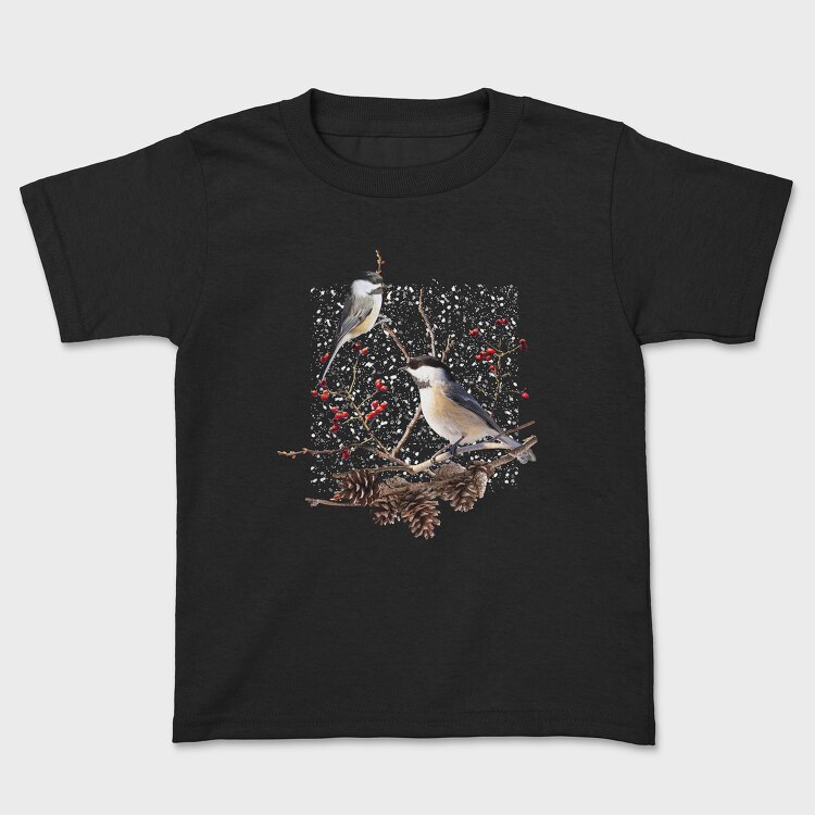 Tricou Copii, Chickadee Bird