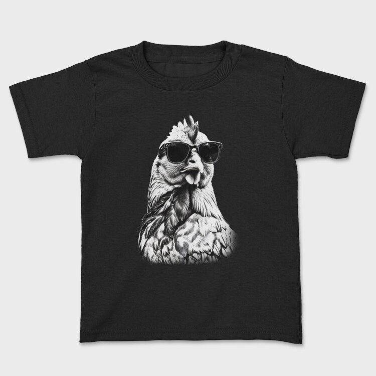 Tricou Copii, Chicken Monochrome Sunglases