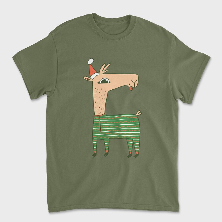 Tricou Barbati (Unisex), Christmas Llama