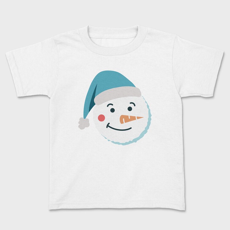 Tricou Copii, Christmas Snowman Faces 4