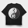 Yin And Yang Sloth, Tricou Oversize Barbati (Unisex)