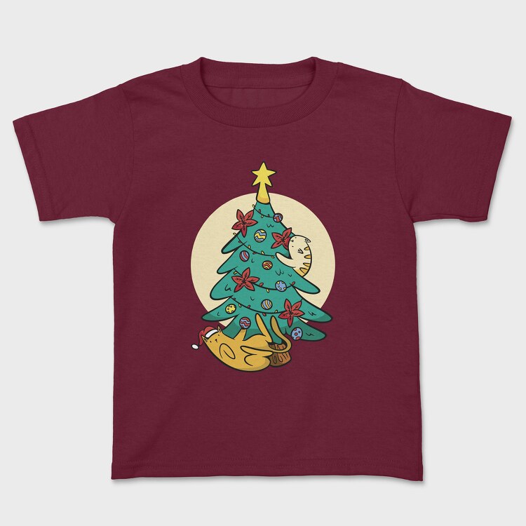 Tricou Copii, Christmas Tree Cats