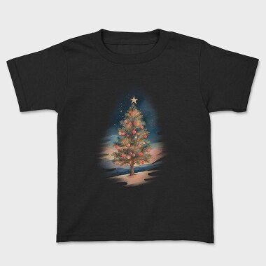 Christmas Tree Watercolor, Tricou Copii