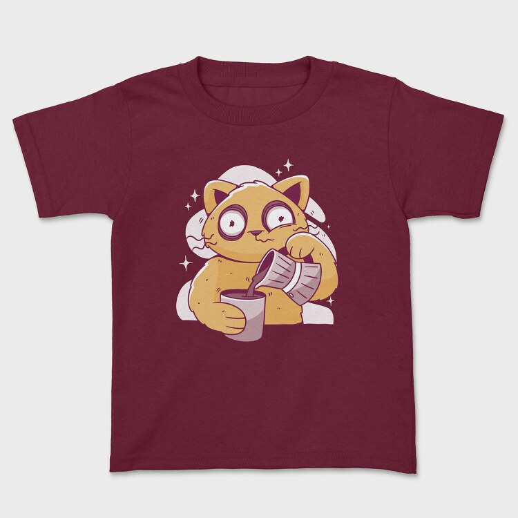 Tricou Copii, Coffee Cat