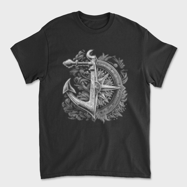 Compass Anchor, Tricou Barbati (Unisex)