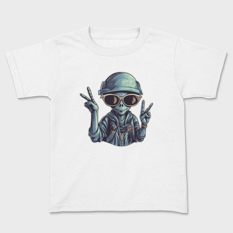 Tricou Copii, Cool Alien Peace