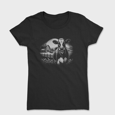 Cow Farm Monochrome, Tricou Femei