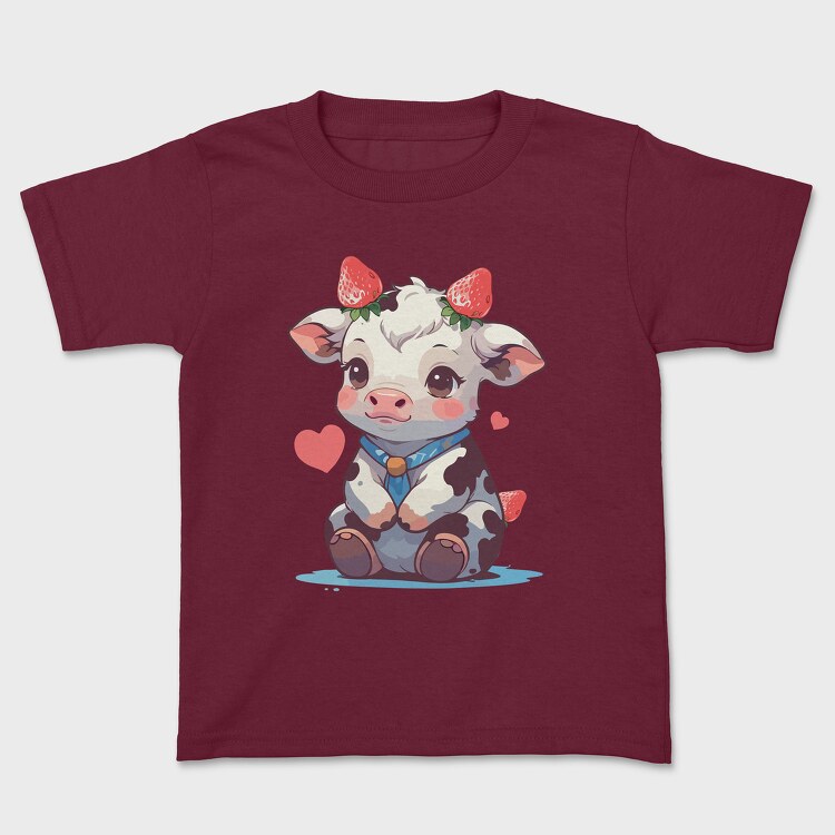 Cute Strawberry Cow, Tricou Copii