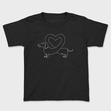 Dachshund Heart, Tricou Copii