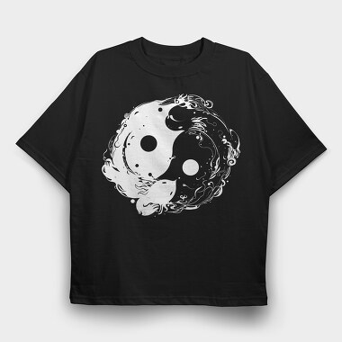 Yin Yang Axolotl, Tricou Oversize Barbati (Unisex)