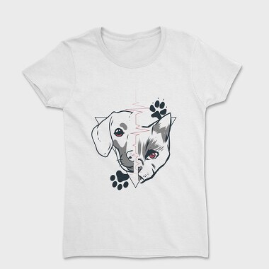 Dog and Cat Heartbeat, Tricou Femei