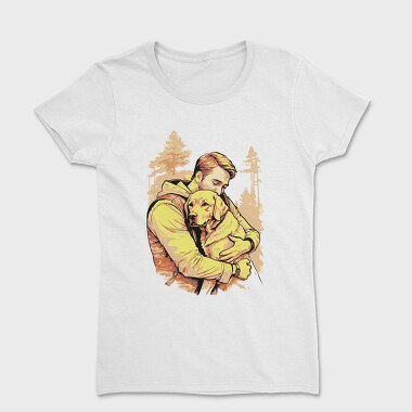 Dog and Man Hug, Tricou Femei