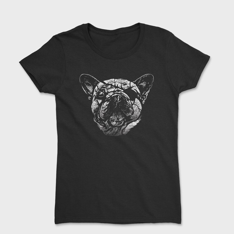 Tricou Femei, Dog Blindfold Portrait