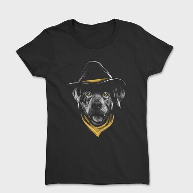 Dog Cowboy Realistic Color, Tricou Femei