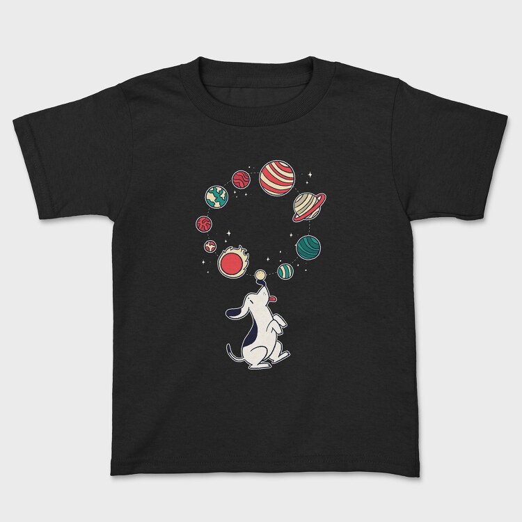 Tricou Copii, Dog Juggling Planets