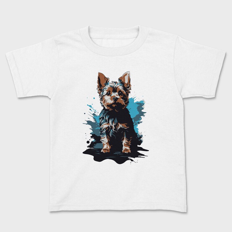 Tricou Copii, Dog Yorkshire Watercolor