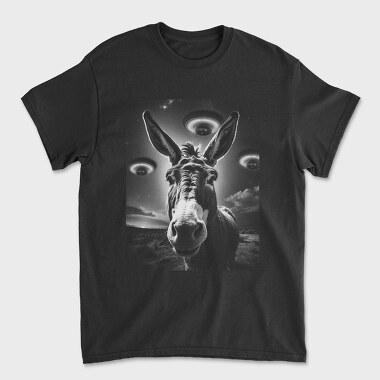 Donkey Ufo Monochrome, Tricou Barbati (Unisex)