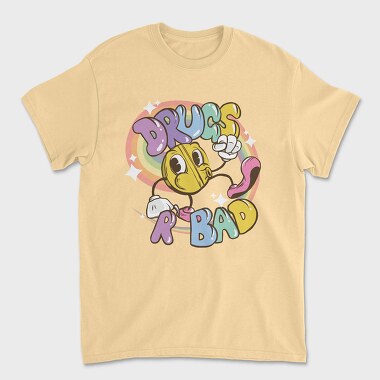 Drugs R Bad Colorful, Tricou Barbati (Unisex)