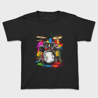 Tricou Copii, Drummer Set Colorful