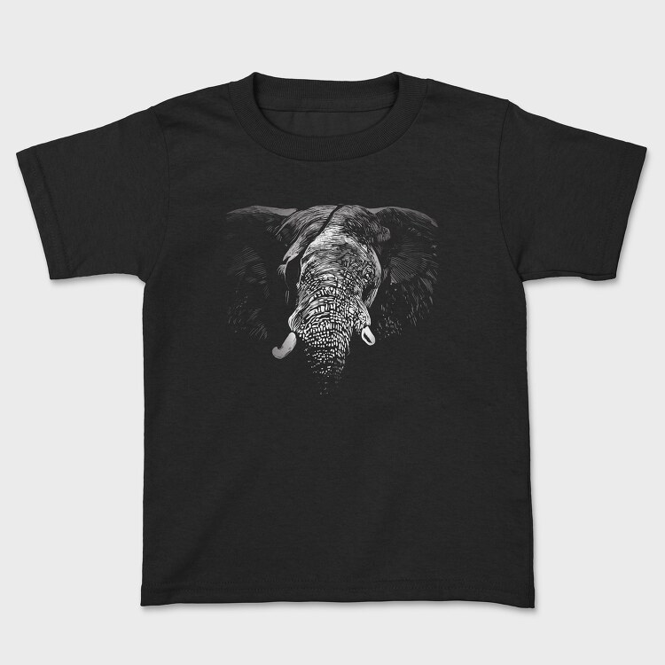 Tricou Copii, Eyepatch Elephant Portrait