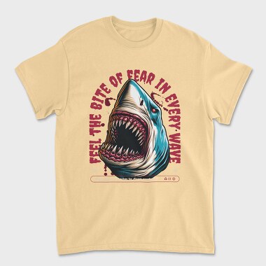 Feel the Bite of Fear in Every Wave, Tricou Barbati (Unisex)