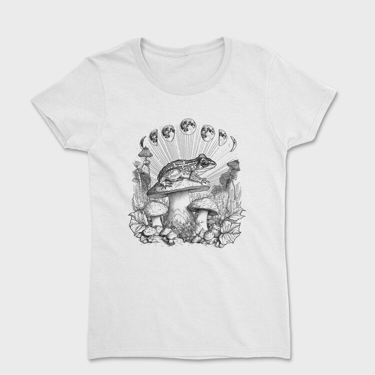 Frog Cottagecore Moon, Tricou Femei