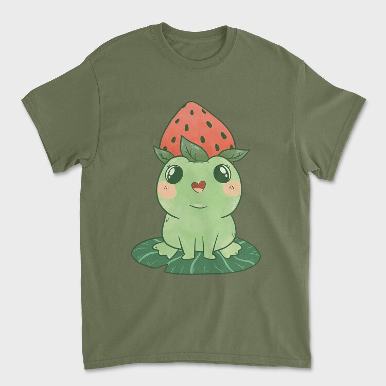 Frog Cute Strawberry, Tricou Barbati (Unisex)