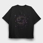 Cancer Floral Zodiac Sign, Tricou Oversize Barbati (Unisex)