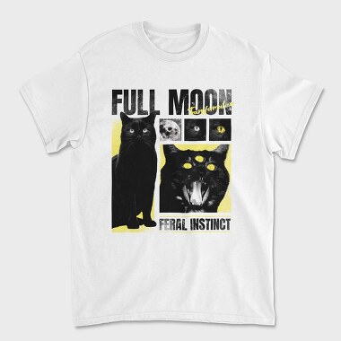 Full Moon Cat, Tricou Barbati (Unisex)