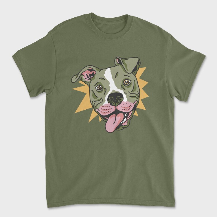 Tricou Barbati (Unisex), Funny Pitbull