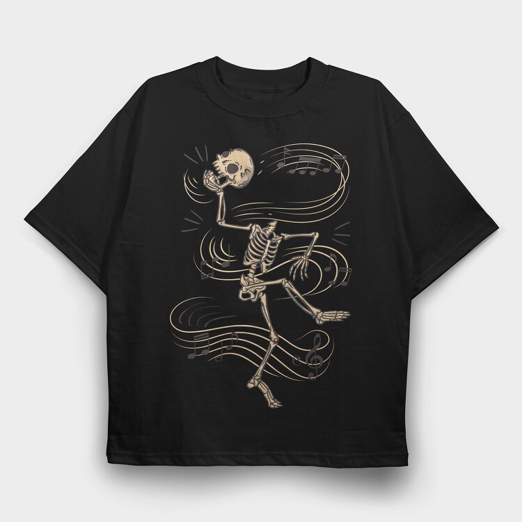Dancing Skeleton Headless, Tricou Oversize Barbati (Unisex)