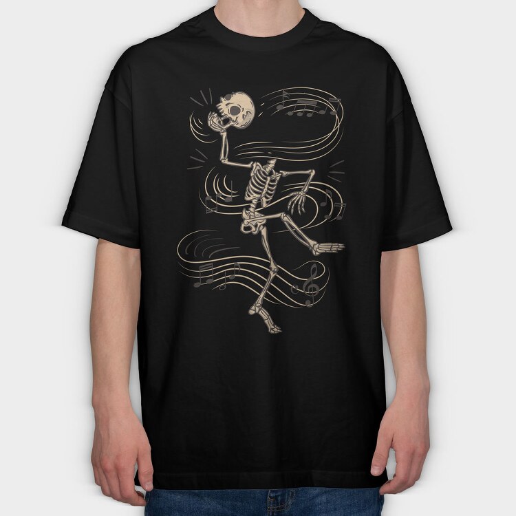 Dancing Skeleton Headless, Tricou Oversize Barbati (Unisex)