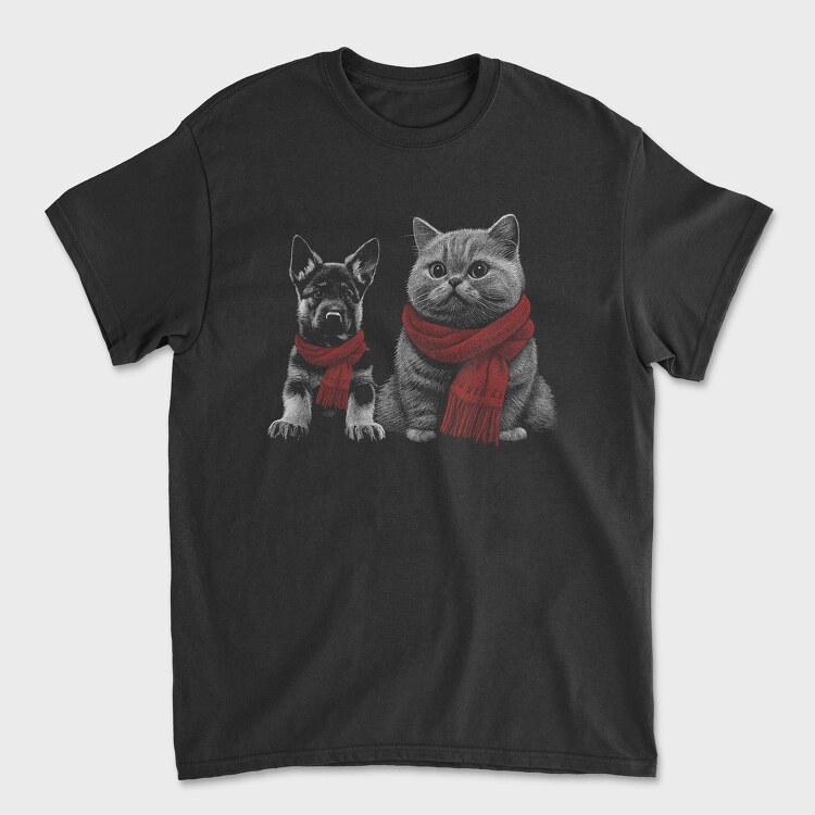 Tricou Barbati (Unisex), German Shepherd Cat