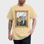 American Gothic Cat Farmer, Tricou Barbati (Unisex)