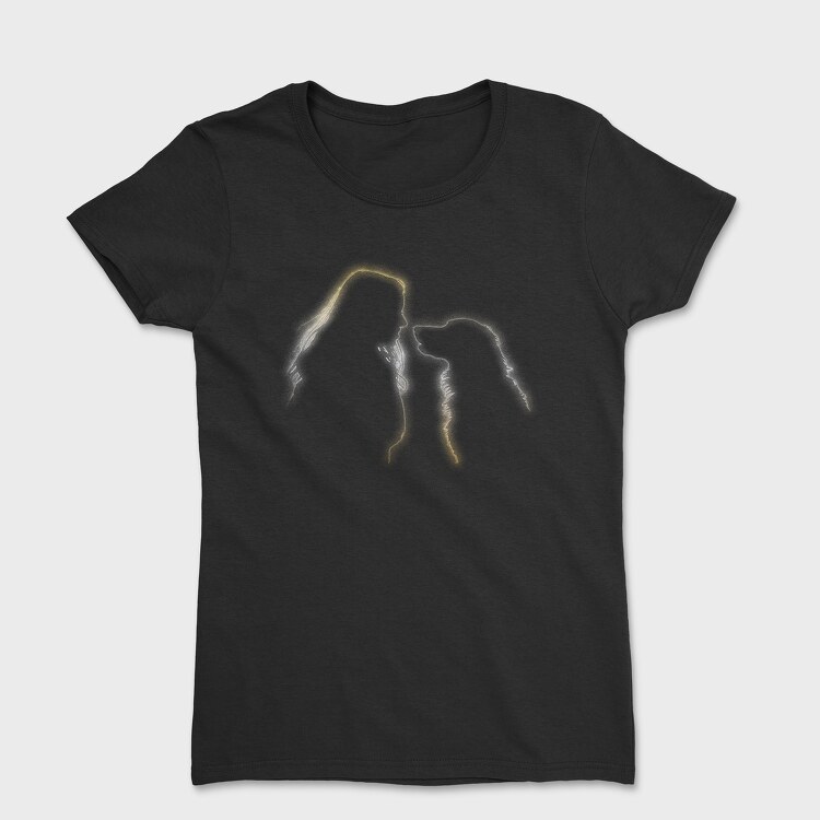 Tricou Femei, Girl and Golden Retriever