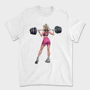 Girl Lifting Weights, Tricou Barbati (Unisex)