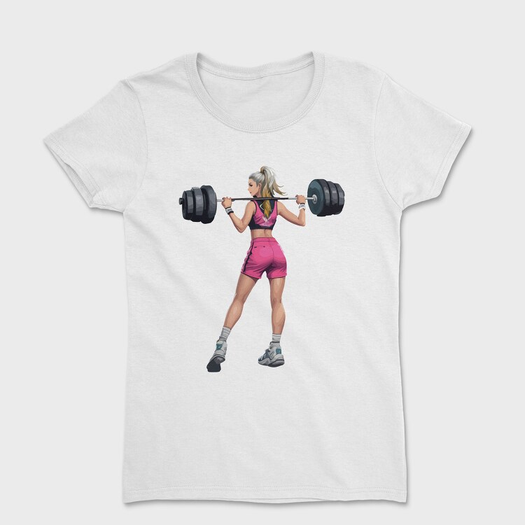 Girl Lifting Weights, Tricou Femei