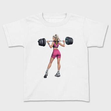 Girl Lifting Weights, Tricou Copii