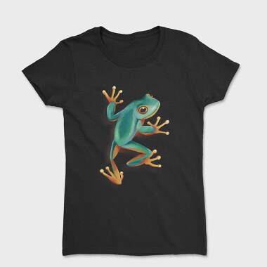 Tricou Femei, Green Frog Realistic