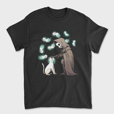 Grim Reaper Cat Lives, Tricou Barbati (Unisex)